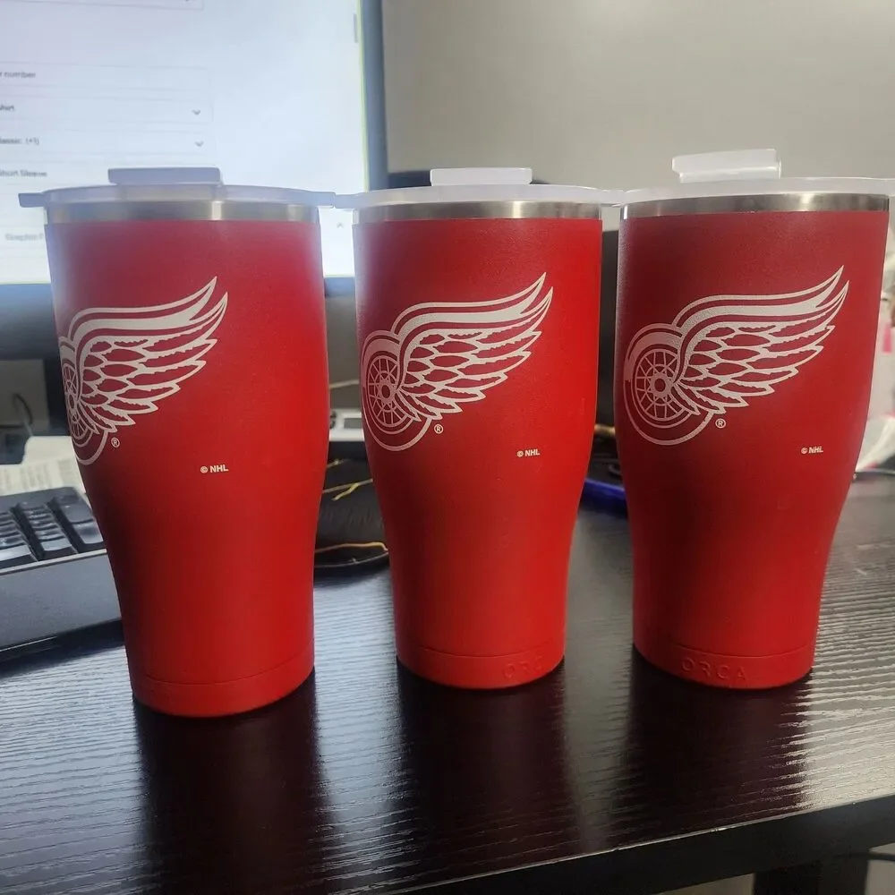 Detroit Red Wings NHL ORCA 27oz. Chaser Tumbler Rambler with Lid Red